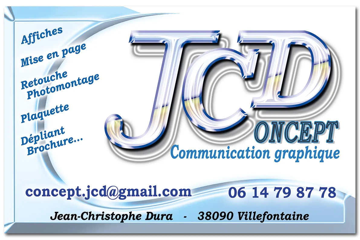 Carte de visite JCD Concept, communication graphique
